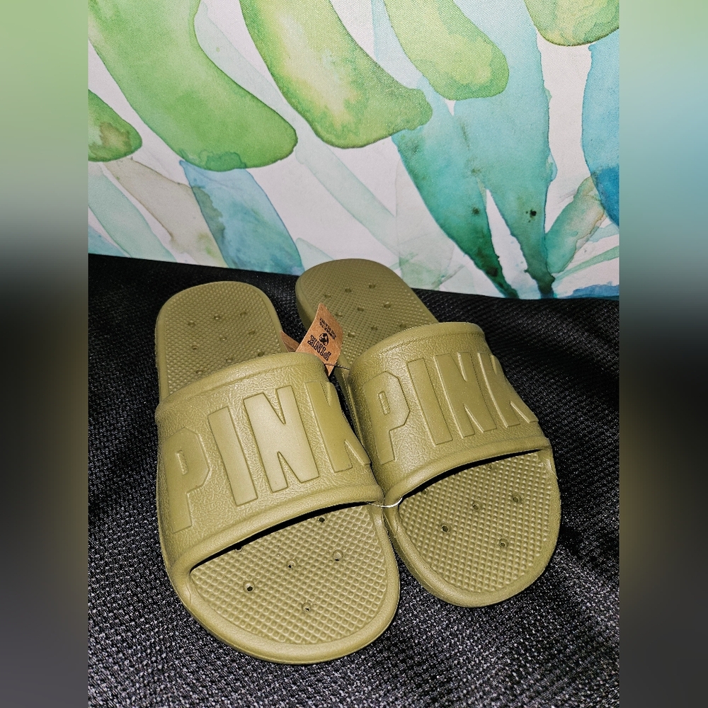 PINK slip on sandals